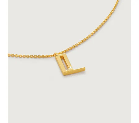 Initial L Chain Necklace | Monica Vinader (Global)
