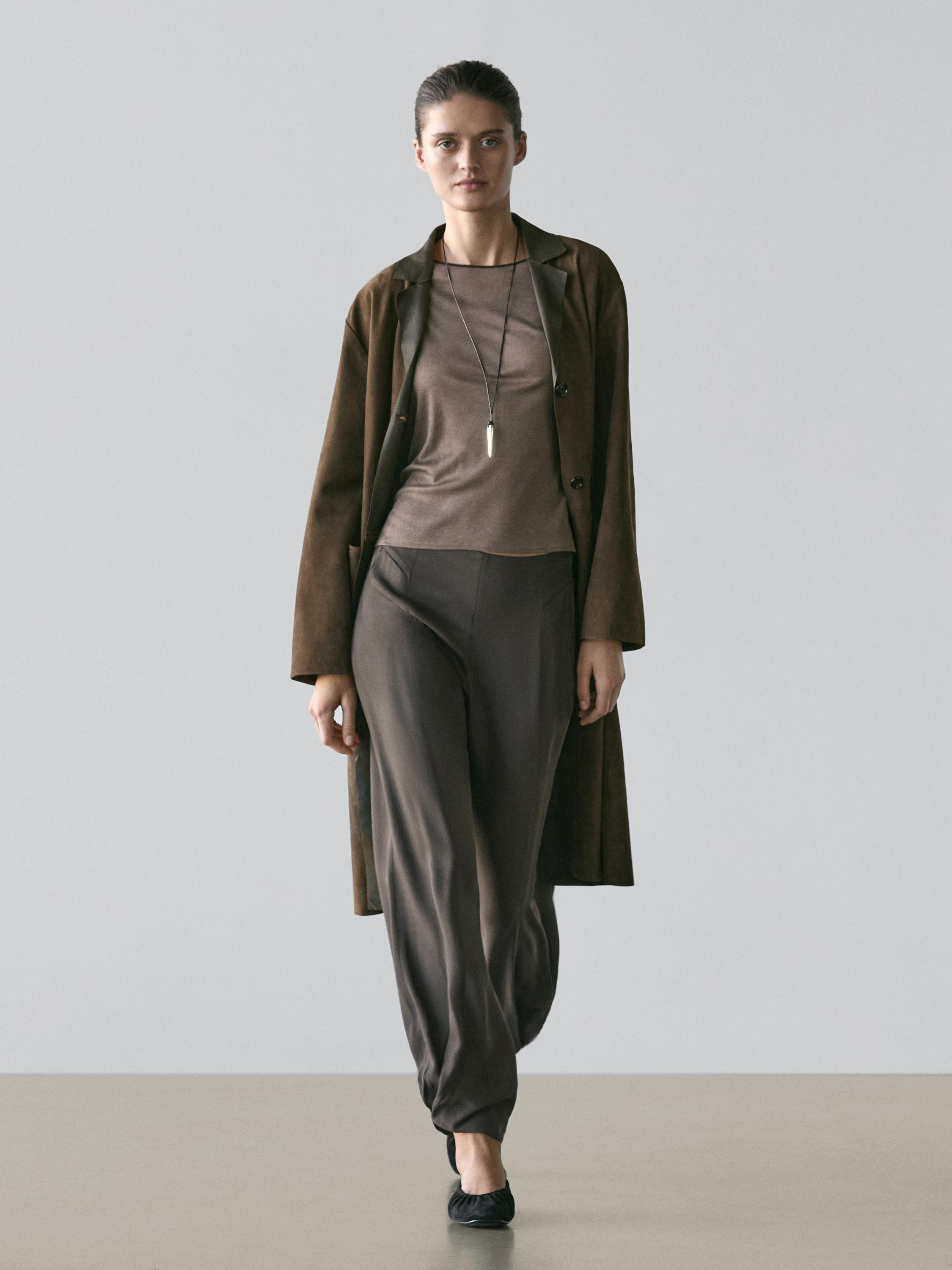 Flowing sarouel trousers | Massimo Dutti UK