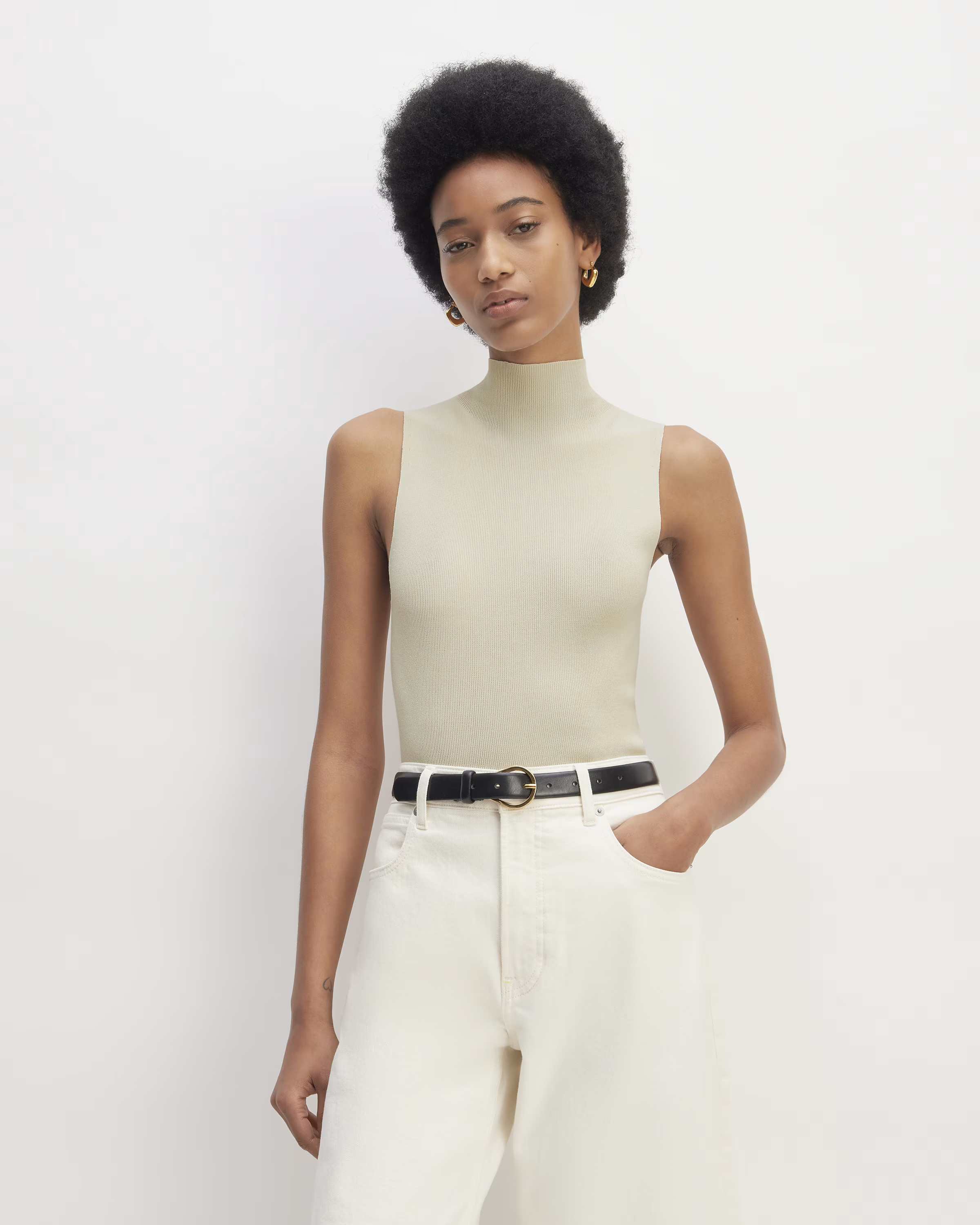 The Viscose Mock Neck Top | Everlane