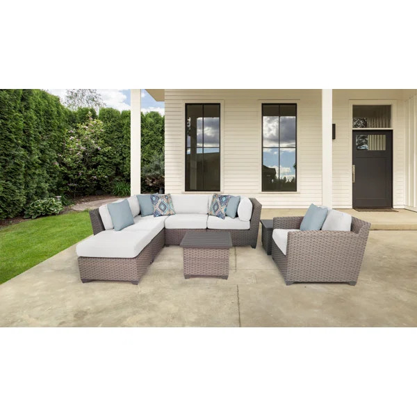 Merlyn Wicker/Rattan 6 - Person Seating Group with Cushions | Wayfair North America