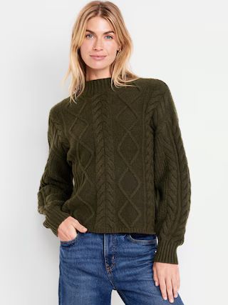 SoSoft Crop Cable-Knit Sweater | Old Navy (US)