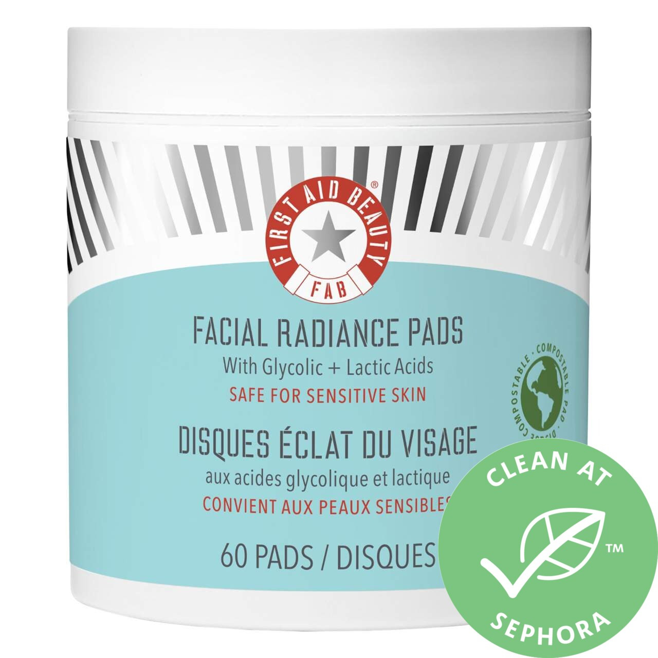 First Aid Beauty Facial Radiance Compostable Pads 60 Pads / pack | Sephora (US)