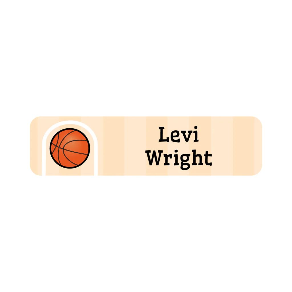 Basketball Name Labels | Name Bubbles