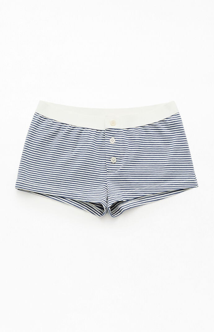 John Galt Women's Black Striped Pajama Boyshorts | PacSun
