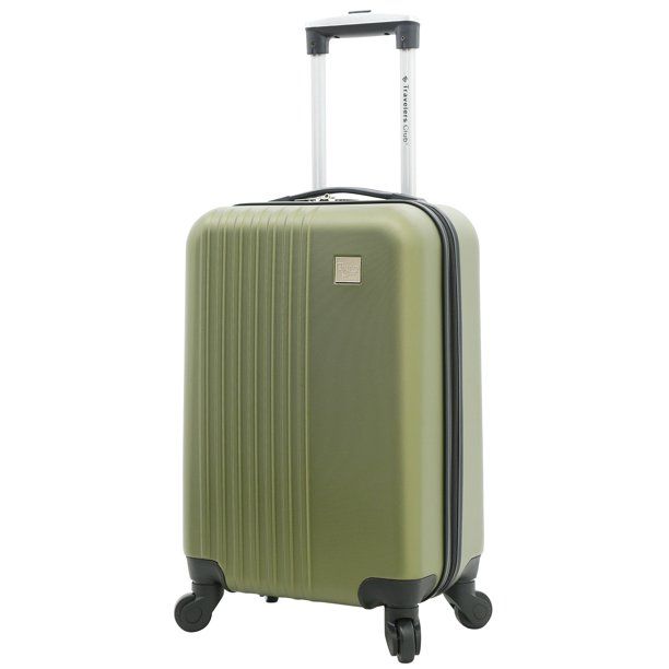 Travelers Club 20" Spinner Rolling Carry-on Luggage, Green | Walmart (US)