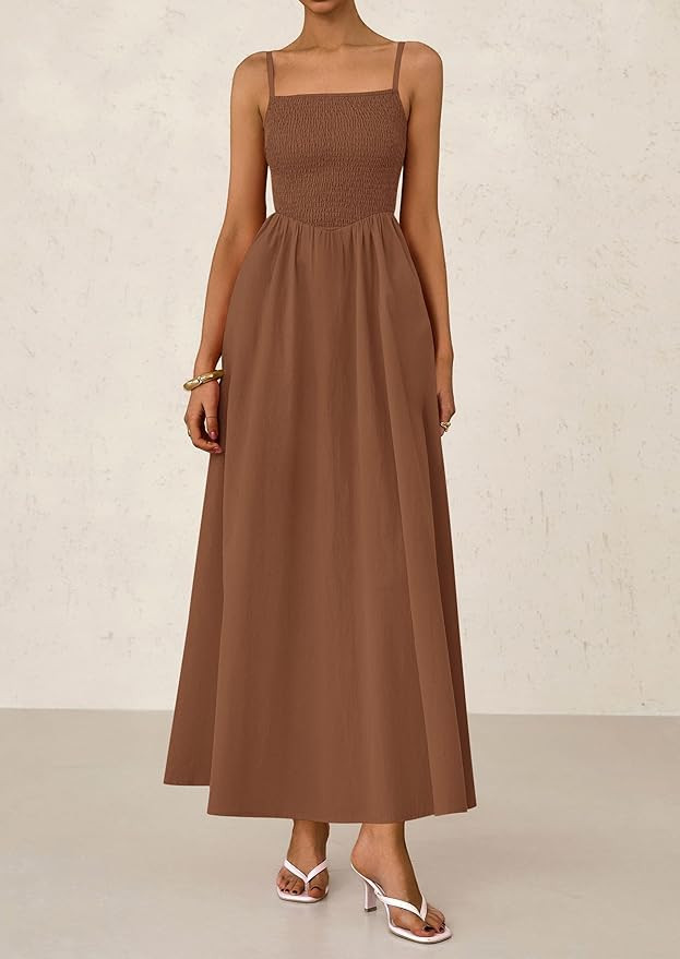 PRETTYGARDEN Maxi Dresses Sundress Swing A Line Dress | Amazon (US)