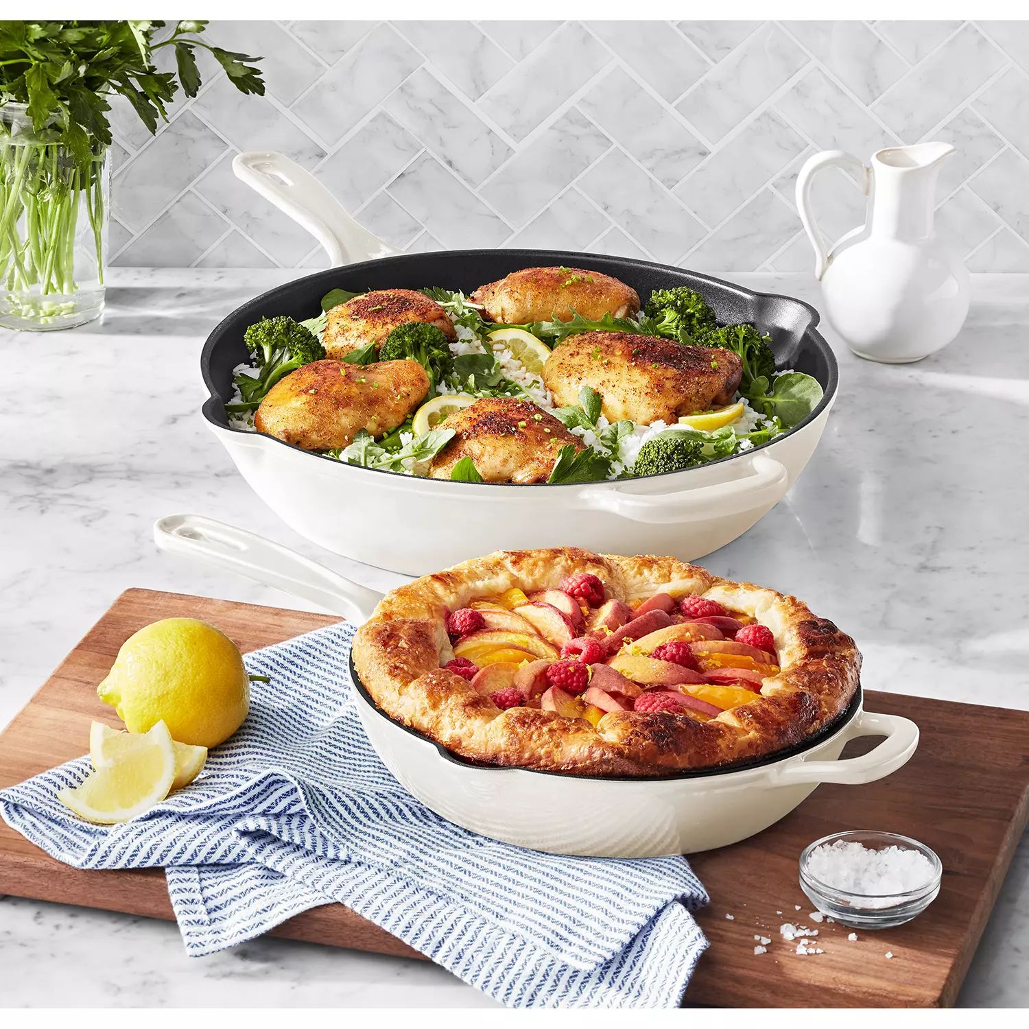 Member's Mark 2-Piece Enamel Cast Iron Skillet Set (Assorted Colors) | Sam's Club