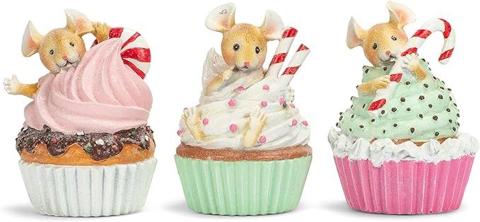 Regency International 6" Resin Cupcake with Mouse 3 Assorted | Amazon (US)