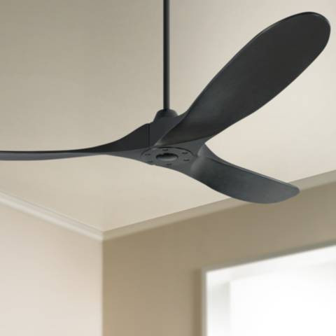 60" Maverick Matte Black Ceiling Fan with Remote Control - #45W13 | Lamps Plus | Lamps Plus