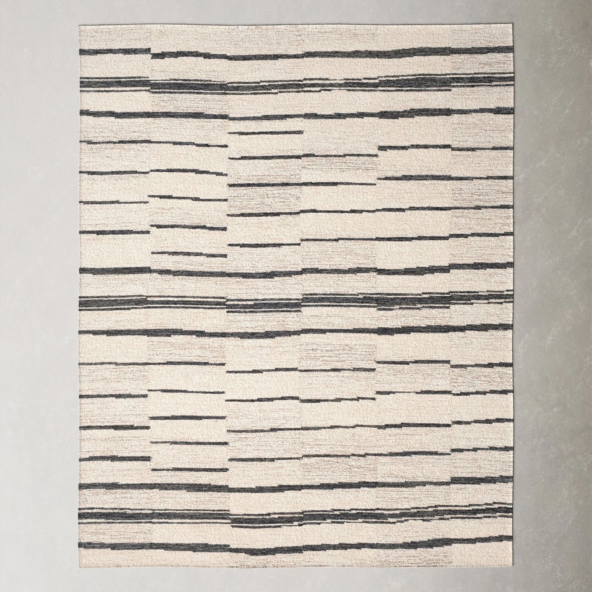 Cathleen Beige/Charcoal Tufted Wool Area Rug | Wayfair North America