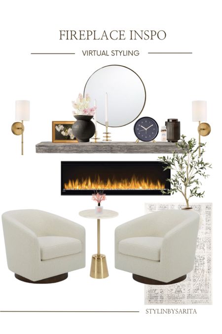 Fireplace inspo, lounge chairs, wall mirror, decorative objects, amazon finds 

#LTKunder50 #LTKunder100 #LTKhome