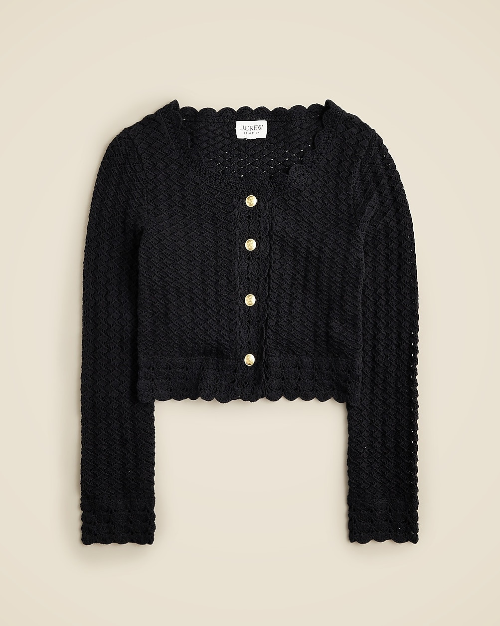 Crochet cropped cardigan sweater | J. Crew US