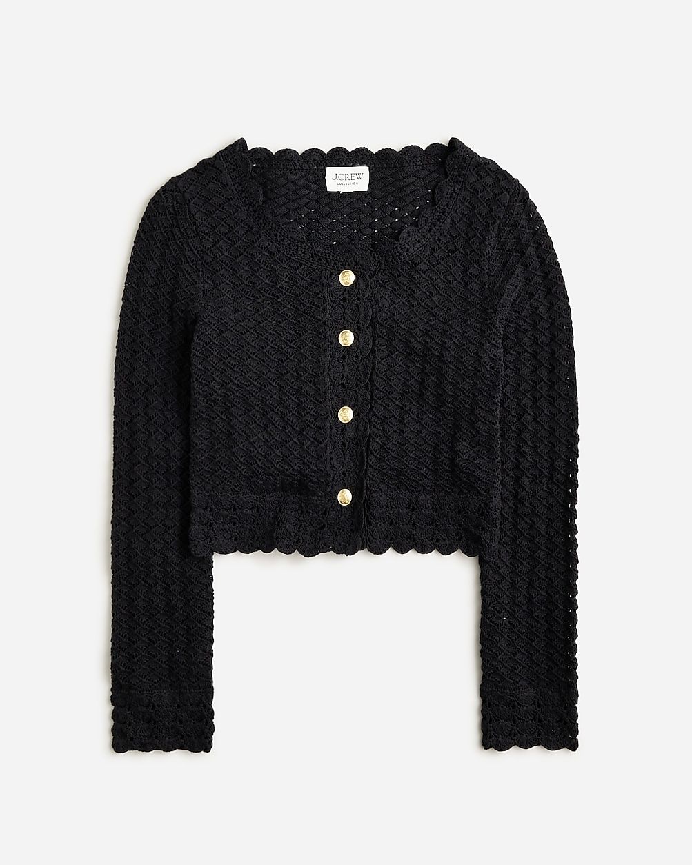 Crochet cropped cardigan sweater | J.Crew US