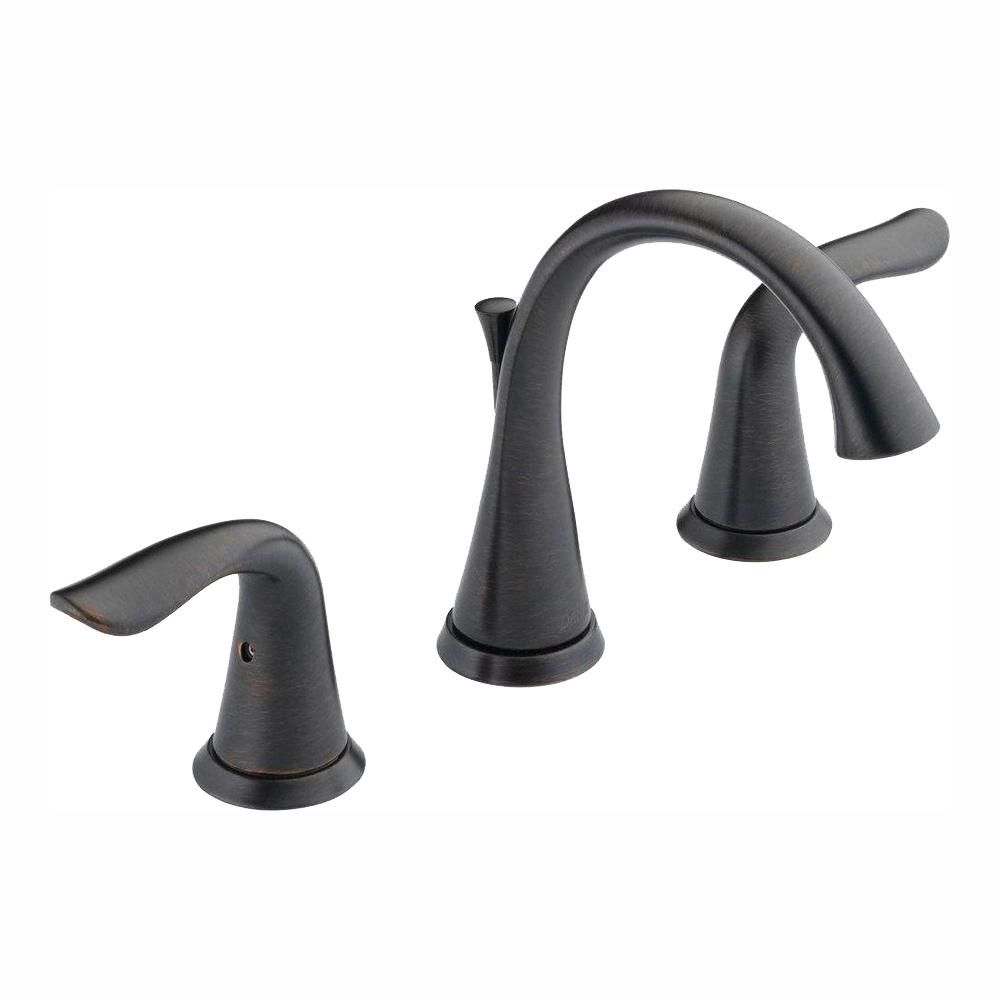 Delta Lahara 8 in. Widespread 2-Handle Bathroom Faucet with Metal Drain Assembly in Venetian Bron... | The Home Depot