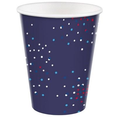 10ct 12oz Cup Confetti Stars on Navy - Sun Squad™ | Target