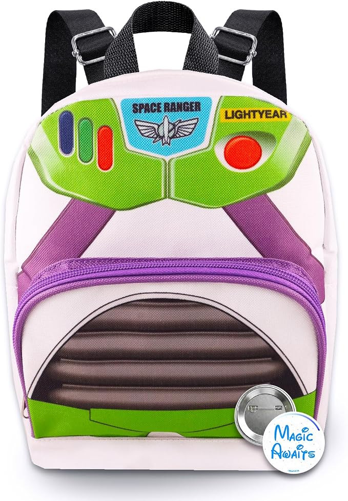 Disney Buzz Lightyear Mini Backpack - 10" Iconic Woven Toy Story Small Backpack with Front Pocket... | Amazon (US)