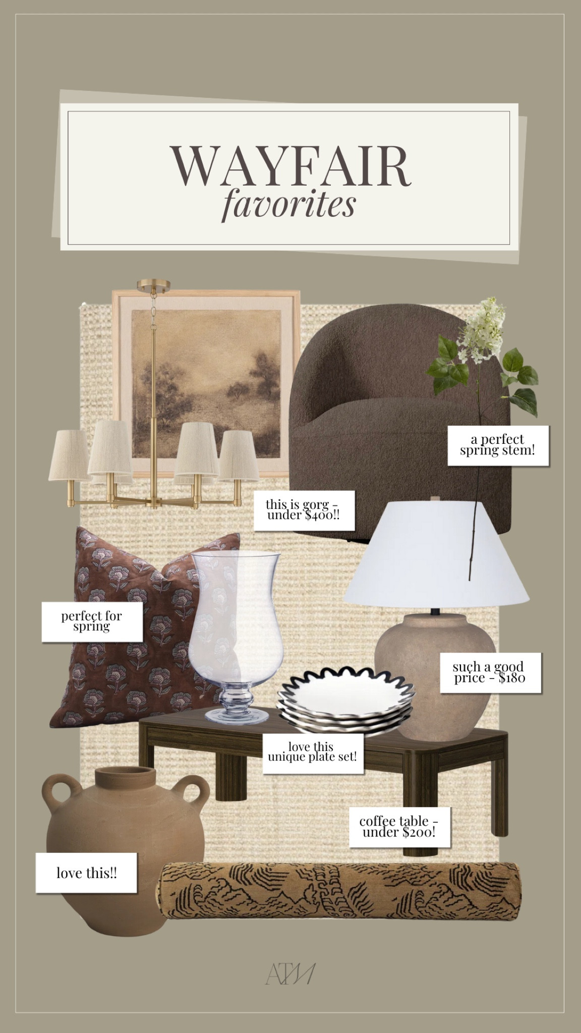 Wayfair finds + favorites! 

wayfair finds, affordable home finds, budget friendly accent chair, boucle brown accent chair, lamp, budget friendly lamp, vase, art, light, spring stems, lumbar pillow 

#LTKSeasonal #LTKStyleTip #LTKHome