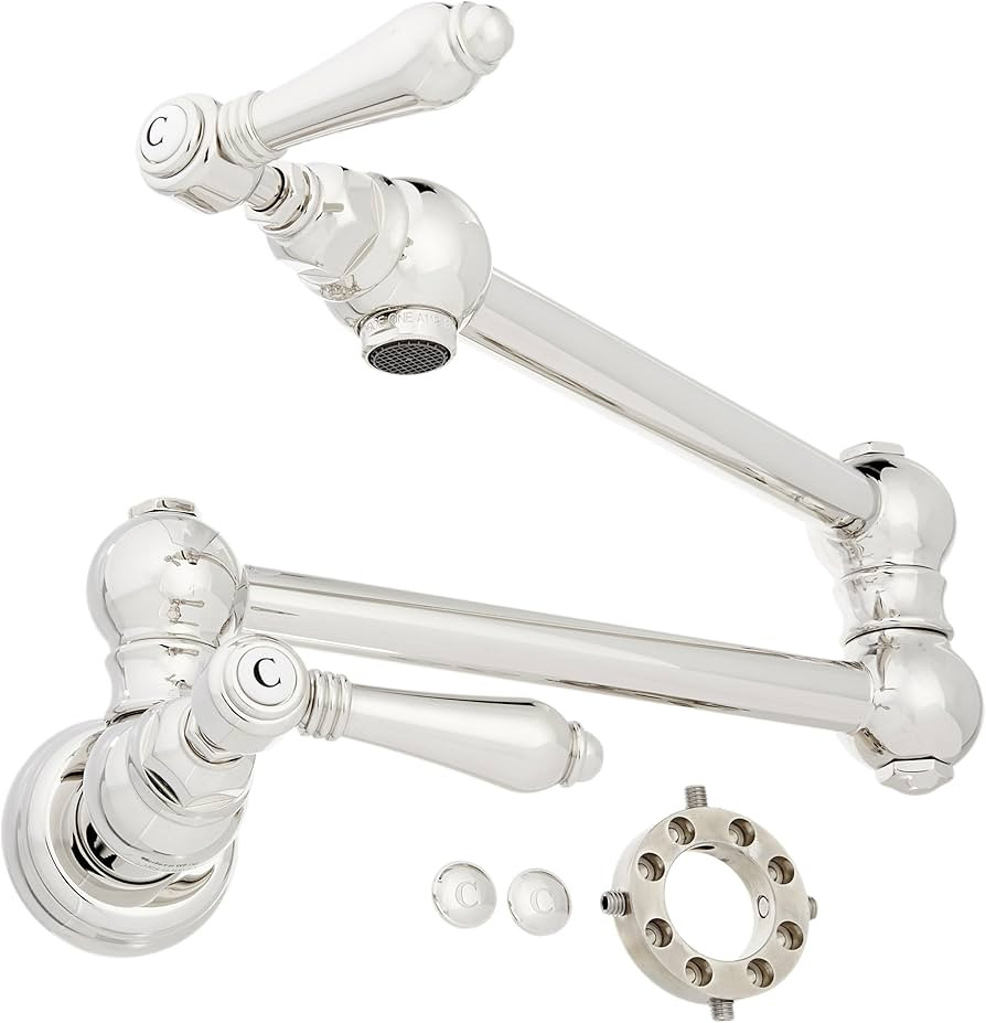 Rohl A1451LMPN-2 Pot FILLERS, 24.6-in L x 2.5-in W x 2.5-in H, Polished Nickel | Amazon (US)