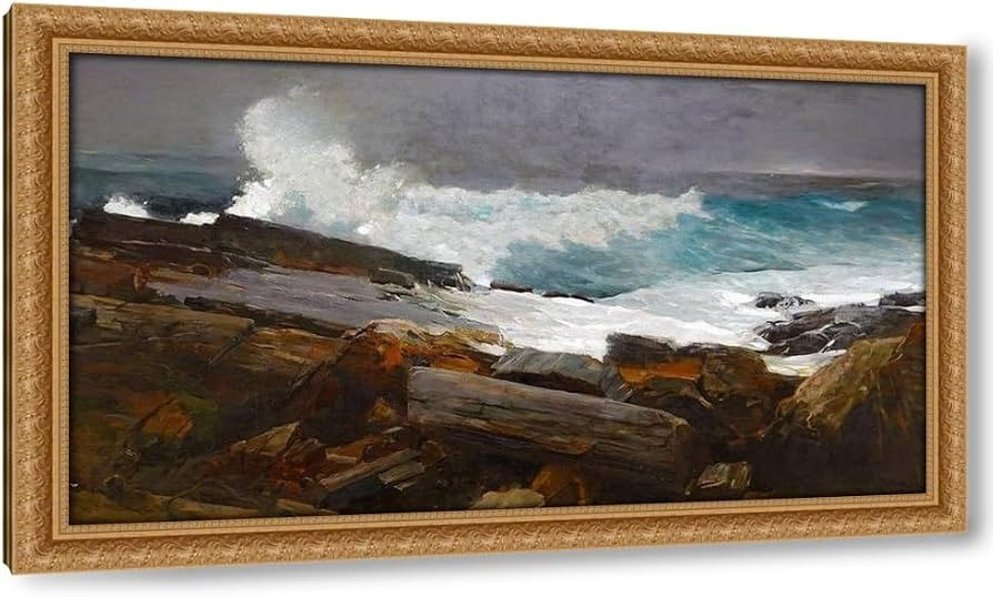 Homer, Winslow 40x24 Large Gold Ornate Framed Canvas Art Print Titled: Weatherbeaten | Amazon (US)