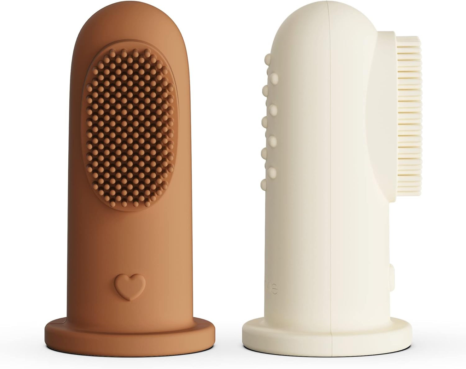 Moonkie Baby Toothbrush Finger Toothbrush Oral Cleaner Kit for 3 Months +, 2 Pcs (Clay/Ivory) | Amazon (US)