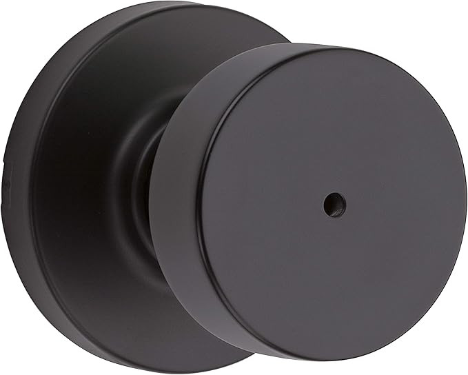 Kwikset 97300-935 Pismo Door Knob, Round, Matte Black | Amazon (US)