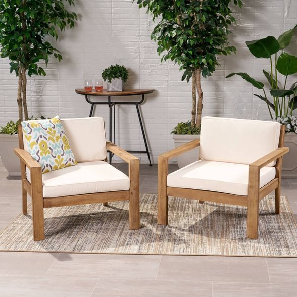 Santa Ana 2pk Patio Accent Chairs - Christopher Knight Home | Target