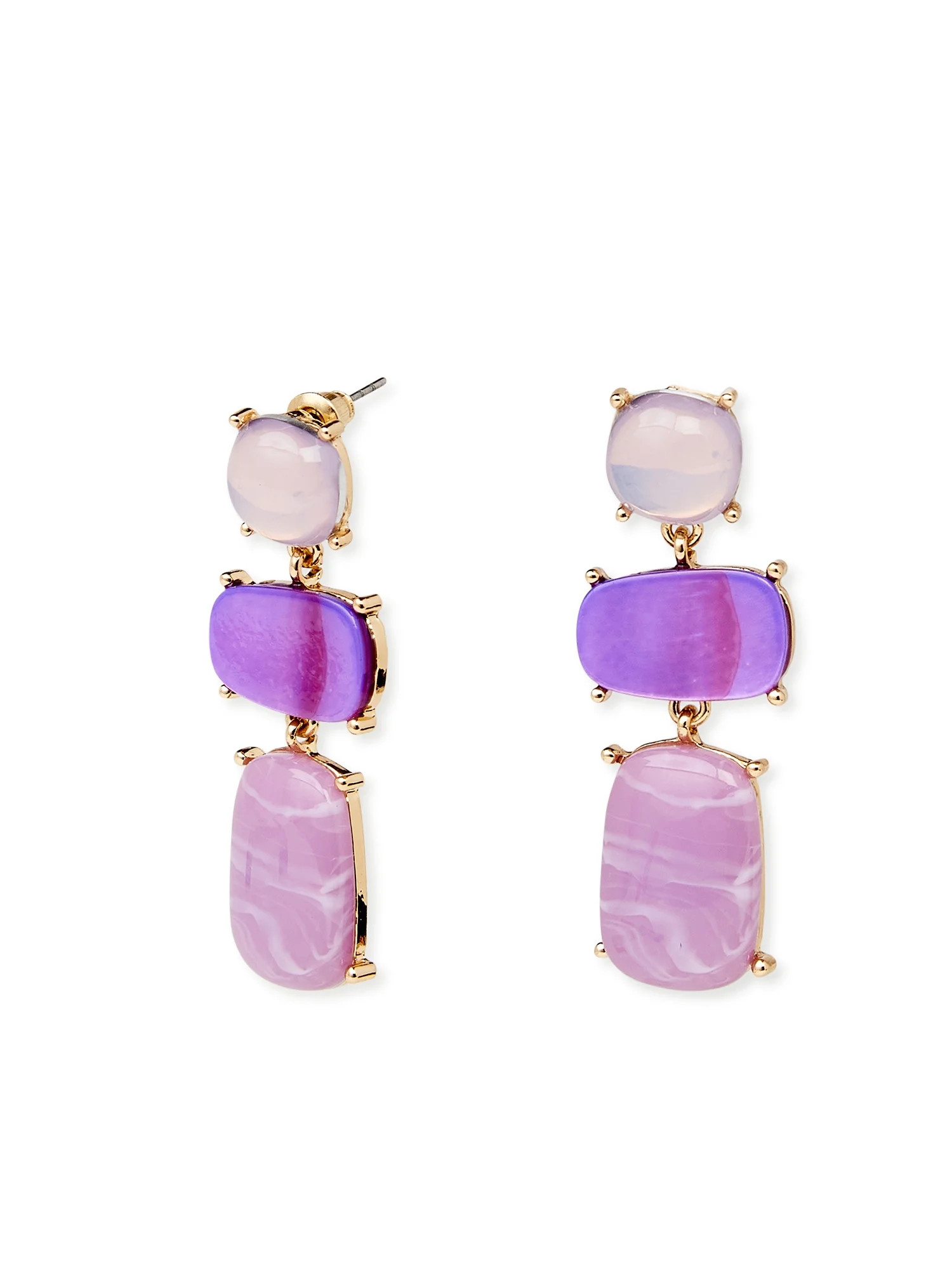 Time And Tru Women’s Stone Drop Earrings | Walmart (US)