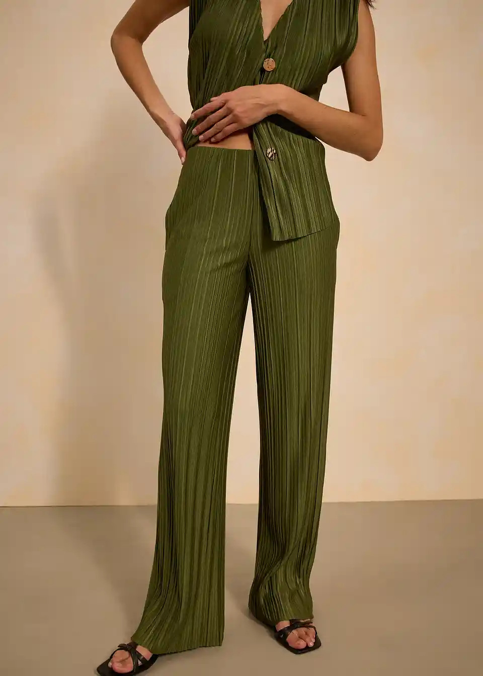 Jersey-Hose mit Plissee | Bonprix DE