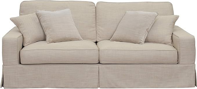Sunset Trading American Slipcovered Sofa, 88", Sofa in Linen | Amazon (US)