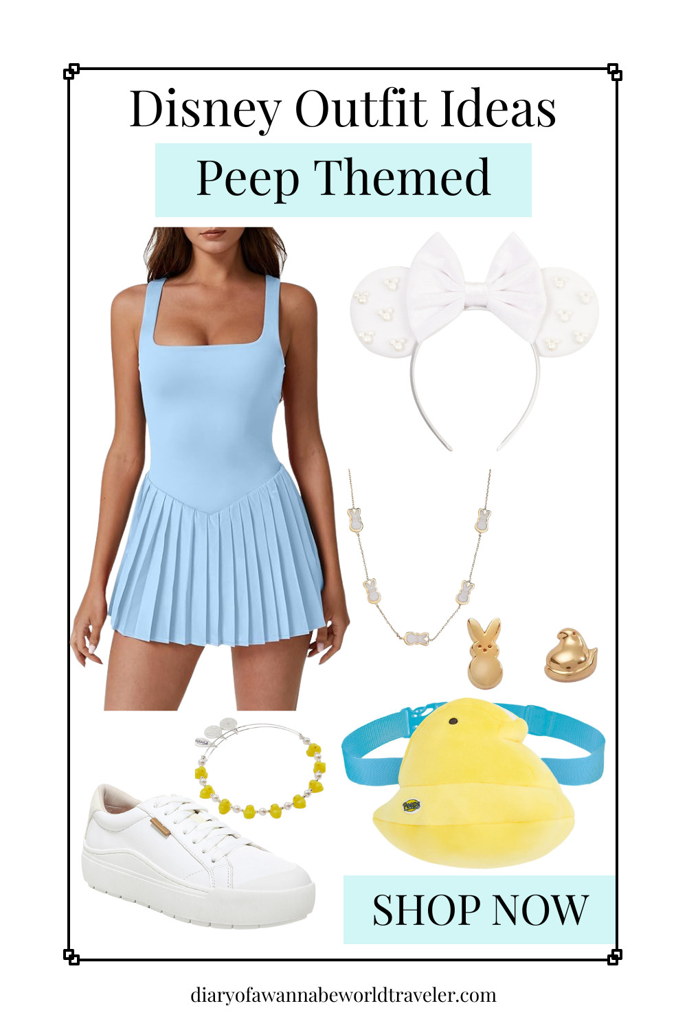 This Peep-inspired Disney outfit is sweet, cheerful, and full of Easter fun! 🐥🌸 With pastel colors, playful accessories, and Peep-themed jewelry and bags, it’s perfect for celebrating Easter at Disney or adding a fun twist to your spring park look. Shop the full Peep Disney outfit below and save this for your trip!

Peep Disney outfit, Easter Disney outfit, pastel Disney outfit, Peep accessories, Peep jewelry, spring Disney outfit, cute Disney outfit, comfy Disney outfit, Easter park outfit, Disney vacation outfits 

 #LTKgrwm #LTKootd #LTKSeasonal