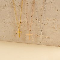 Dainty Cross Necklace Gold | Stainless Steel Silver Rose Women Pendant | Etsy (US)