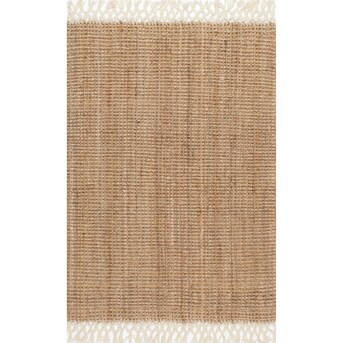 nuLOOM Raleigh 10 x 14 Jute Natural Indoor Solid Area Rug | Lowe's