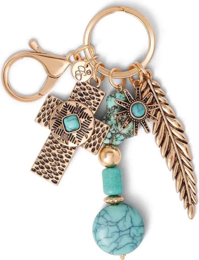 Turquoise Bead Keychain with Charms | Nordstrom