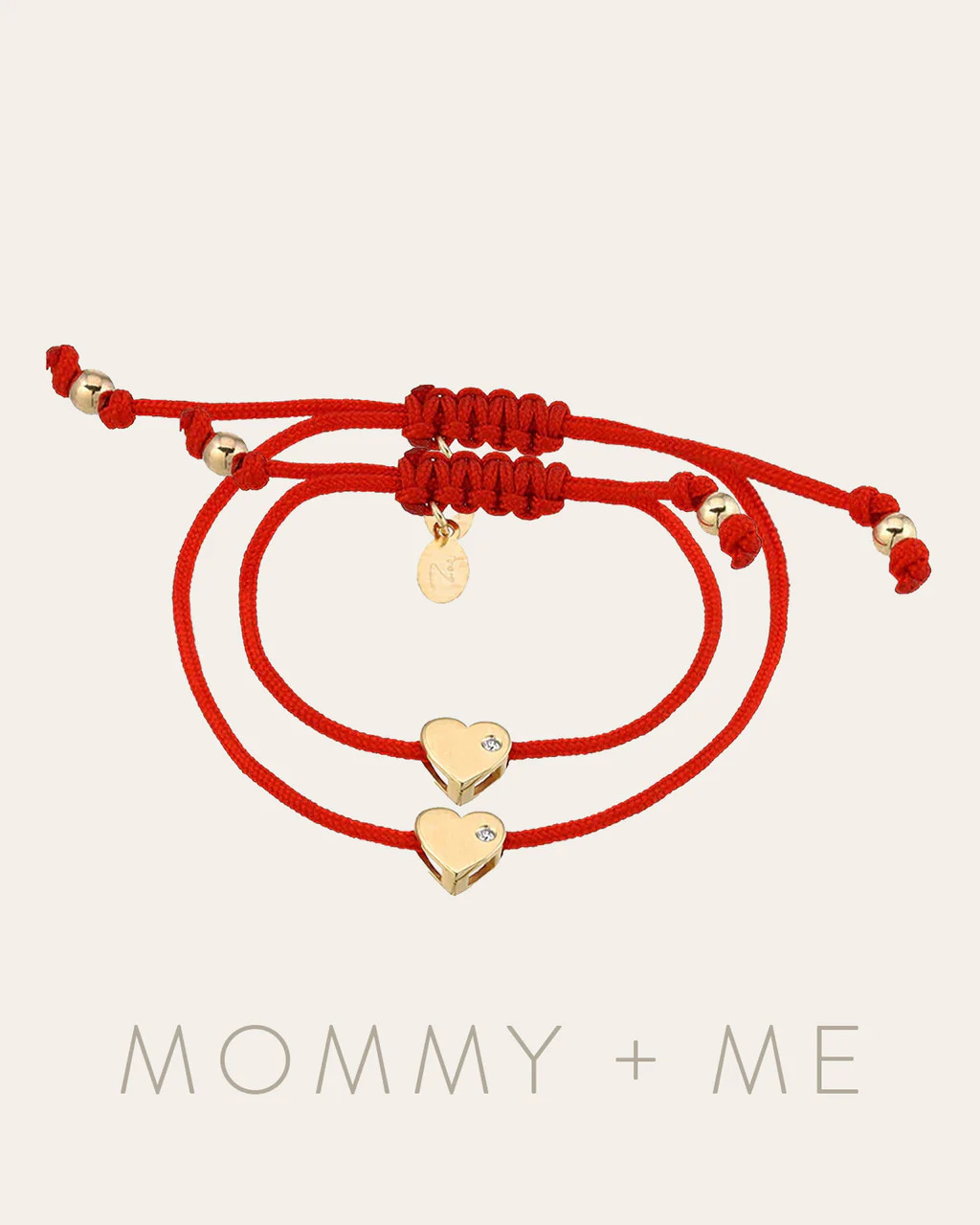 Heart with Diamond Fortune Bracelets - Mommy + Me | Zoe Lev Jewelry