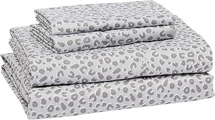 Amazon Basics Lightweight Super Soft Easy Care Microfiber 4 Piece Bed Sheet Set With 14-Inch Deep... | Amazon (US)