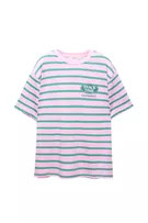 Striped graphic T-shirt | PULL and BEAR UK