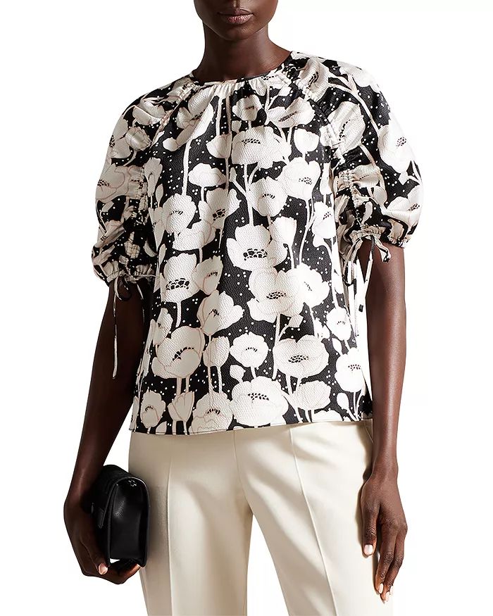 Luciani Floral Print Puff Sleeve Blouse | Bloomingdale's (US)