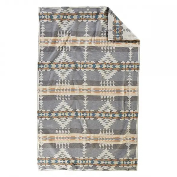 Pendleton Rancho Arrayo Pebble Organic Cotton Twin Blanket | Bed Bath & Beyond