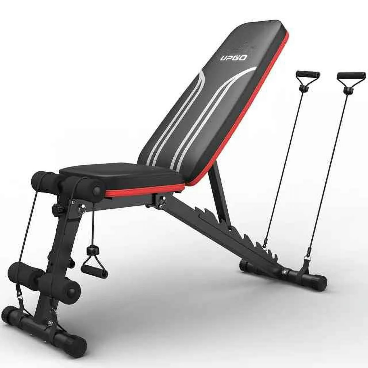 UPGO Adjustable Weight Bench Workout Bench for Home Gym, 15 Degree Decline Sit-Up Resistance Band... | Walmart (US)