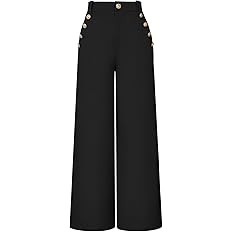 GRACE KARIN Wide Leg Dress Pants for Women 2026 High Waisted Work Pants Business Casual Buttons T... | Amazon (US)