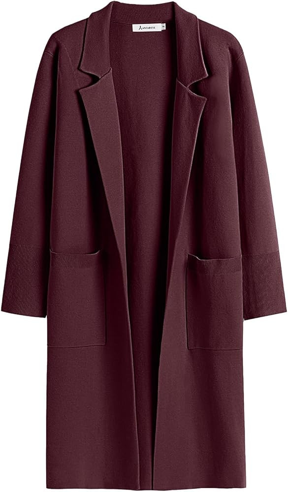 ANRABESS Women Cardigan Sweater Jackets Open Front Thick Knit Oversized Blazer Coatigan 2024 Fall... | Amazon (US)