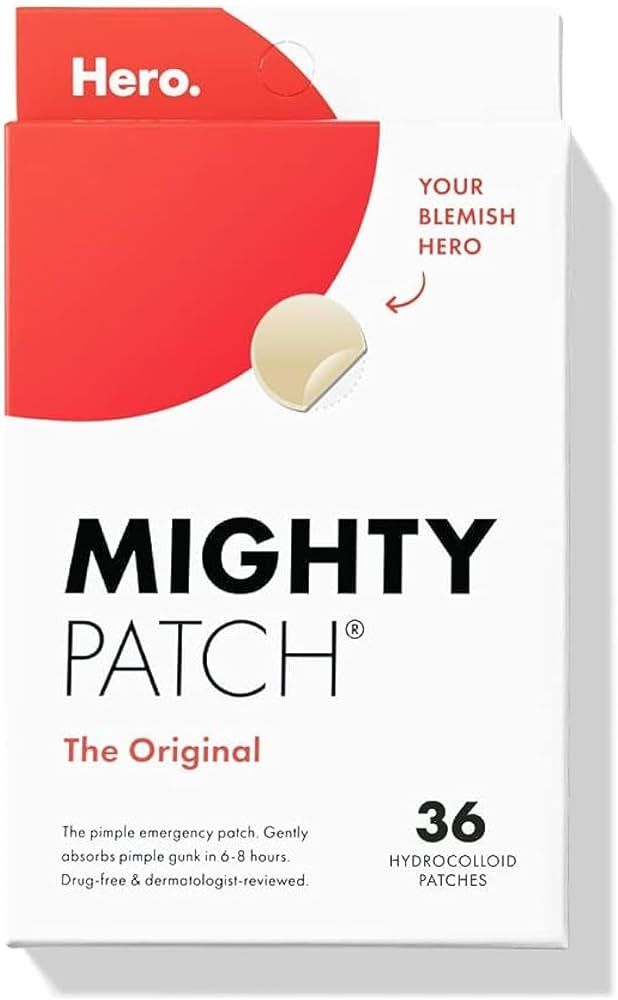 Mighty Patch Original from Hero Cosmetics - Hydrocolloid Acne Pimple Patch for Covering Zits and Ble | Amazon (US)