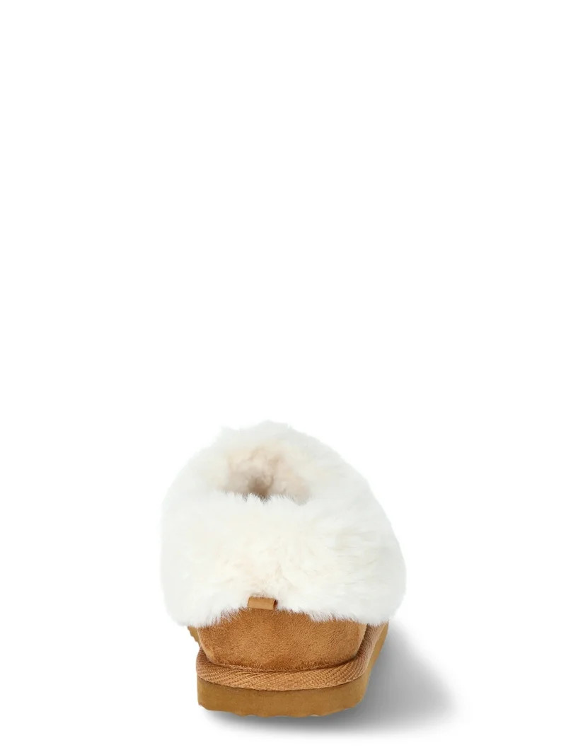 Wonder Nation Toddler Girls Slippers With Faux Fur Trim | Walmart (US)