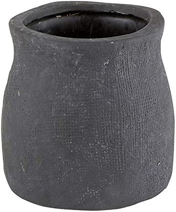 47th & Main Textured Ceramic Planter/Pot, 4" x 4", Matte Black | Amazon (US)