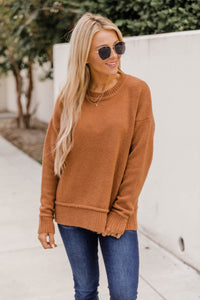 Take My Picture Sweater Brown SALE | The Pink Lily Boutique
