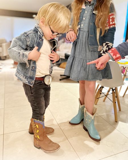 My little cowboys and girls are ready to get back to the ranch.
I always put them in these fun kids boots by two sisters living in Dallas - one of which is a mom of 5 kids! They are very well made and made in Texas. 

#LTKkids #LTKtravel #LTKfamily