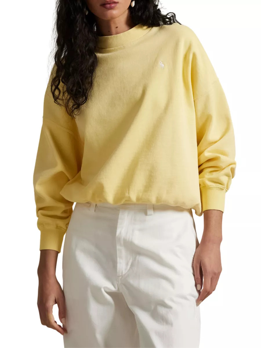 Logo Cotton-Blend Crewneck Sweatshirt | Saks Fifth Avenue