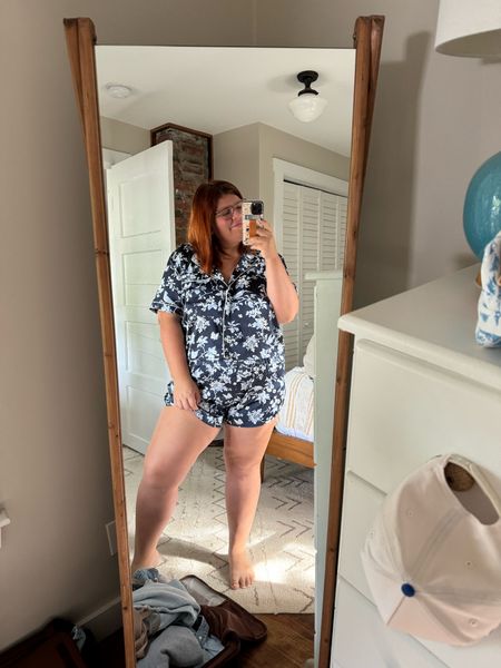 Omg falling in love with these satin pj’s! Slept like a dream & the print is too cute 💙 wearing an XL in top and bottom! 

#LTKPlusSize #LTKMidsize #LTKTravel
