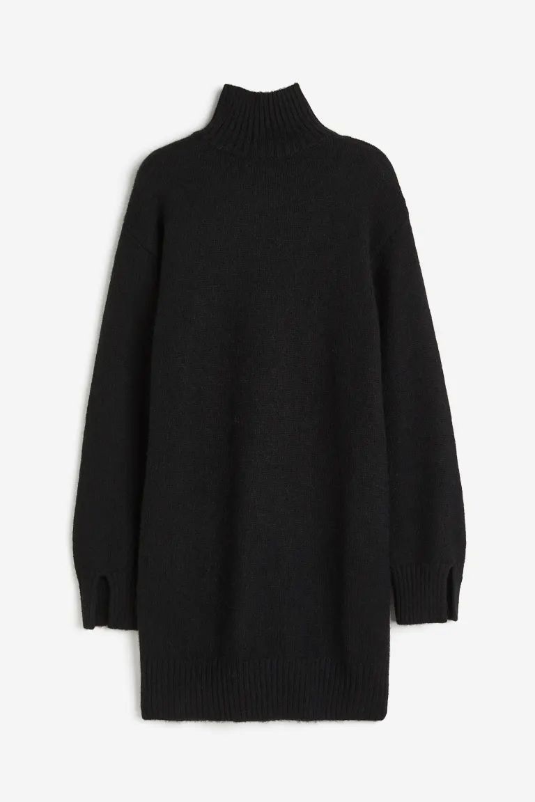 Turtleneck dress - Black - Ladies | H&M GB | H&M (UK, MY, IN, SG, PH, TW, HK)