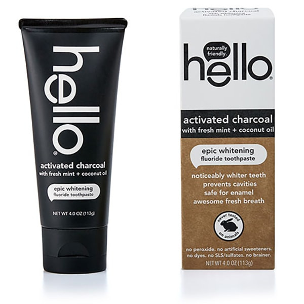 hello Activated Charcoal Whitening Fluoride Toothpaste | Grove